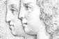 Los castrati Baldassarre Ferri y Gaetano Majorano "Caffariello" en un grabado de Antonio Fedi (c.1801-1807).