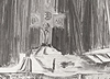 "Titus Andronicus", de William Shakespeare. Fotografía de boceto de escenografía de Gerardo Vera. Sin fecha.