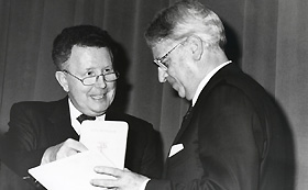 Entrega del Premio Montaigne a Cristóbal Halffter y de la Beca Montaigne a Enric Riu