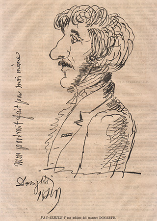 Caricatura Gaetano Donizetti