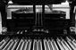 Detalle del pedalero de un piano-pédalier.