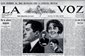 Portada de La Voz (14 de noviembre 1923). En la imagen: Tomás Borrás (autor del libreto), la soprano Ángeles Ottein (intérprete de Doneta en el estreno) y el barítono Armand Crabbé (Lindísimo). Centro: Conrado del Campo (compositor)