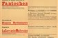 Cartel que anuncia la representación de Fantochines en el Studio “Inter-Nos” de Bruselas (12 de enero 1935)