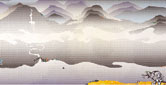 Paisaje con Scholar's rock, de Roy Lichtenstein (cartel)