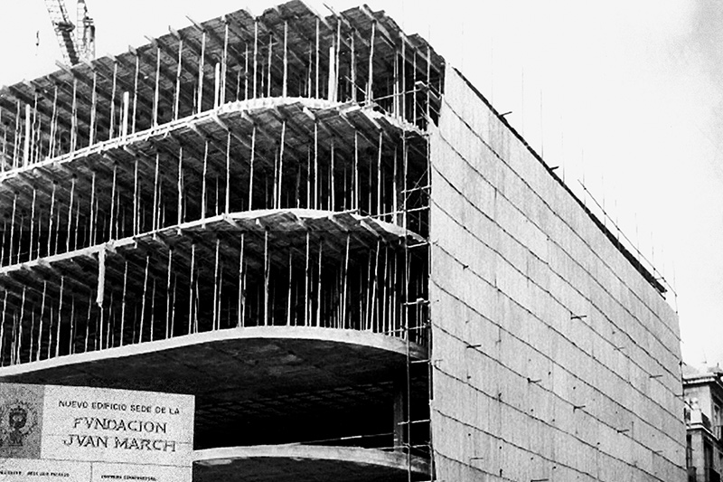 El edificio de la Fundación Juan March en obras (1974)