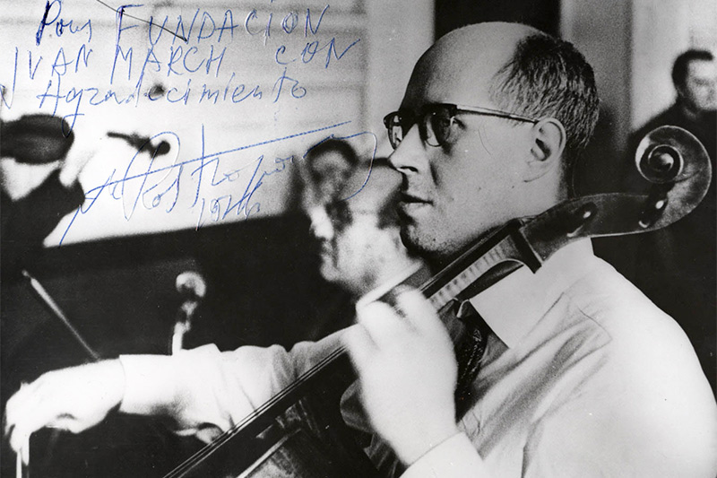 Agradecimiento autógrafo de Rostropovich (1976)