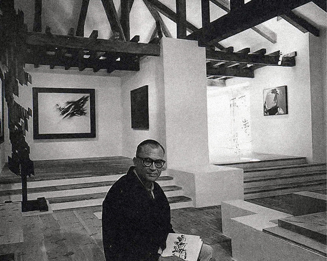 El pintor Fernando Zóbel en el Museo de Arte Abstracto de Cuenca