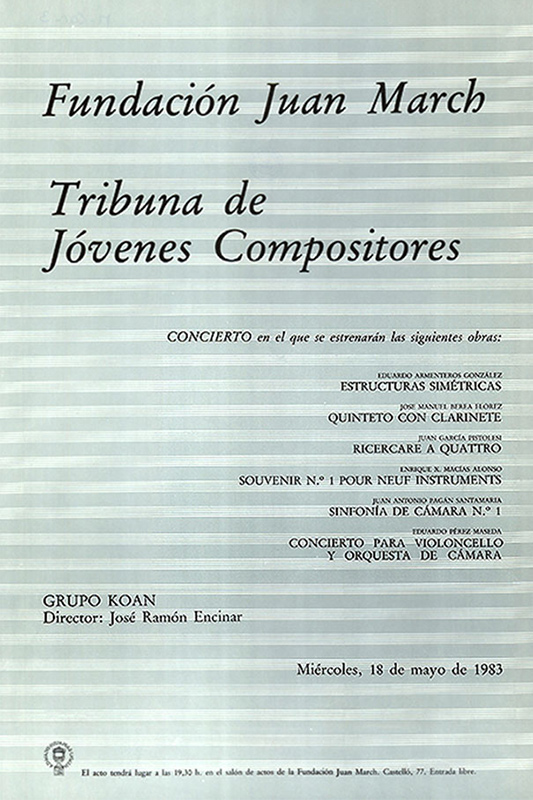 Cartel de Tribuna de Jóvenes Compositores (1983)