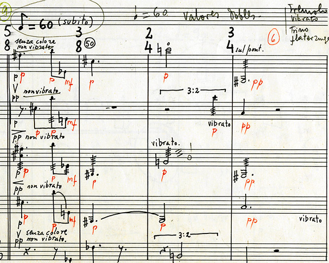 Detalle de partitura (Fondos Biblioteca FJM)