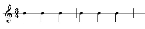 Imagen que muestra el esquema  rítmico del minué