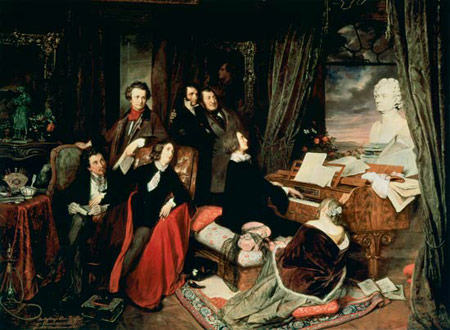 Liszt al piano, cuadro de Josef Danhauser