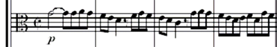 Primera parte de la partitura