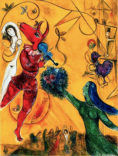 <em<La danza</em> por Chagall, 1951