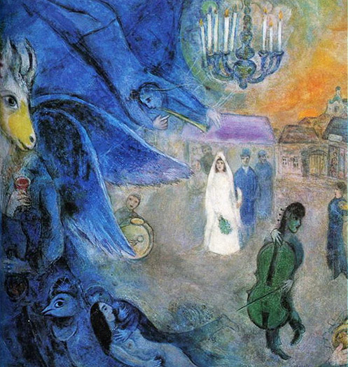 'Las velas de la boda' por Chagall, 1915