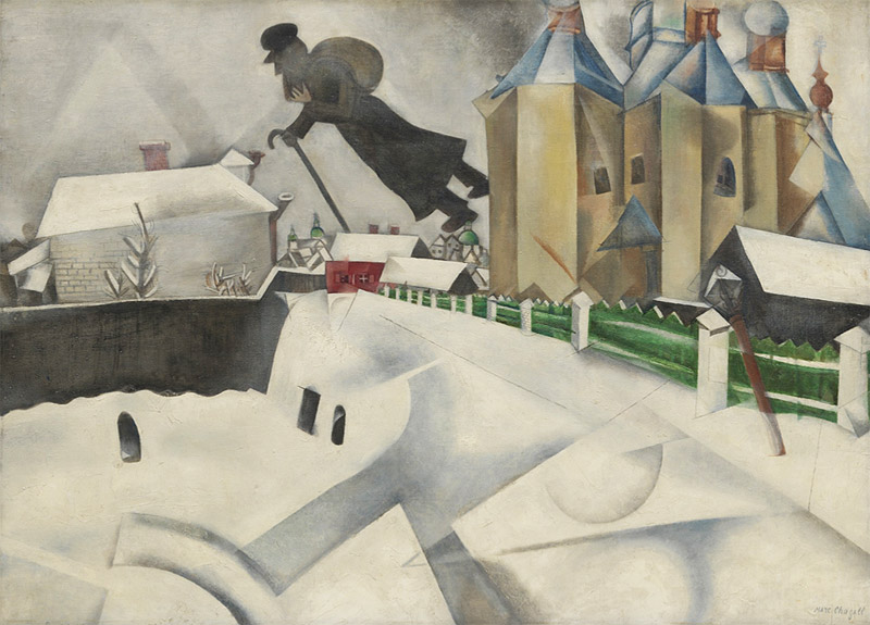 'Sobrevolando Vitebsk' por Chagall, 1914