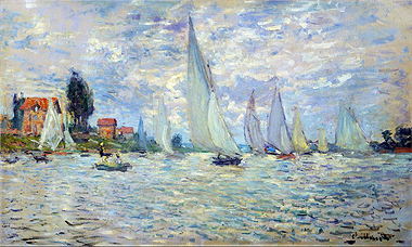 'Las Barcas, regatas en Argenteuil' por Monet, 1872