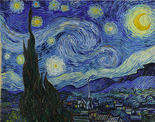 'Noche estrellada' por Van Gogh, 1889