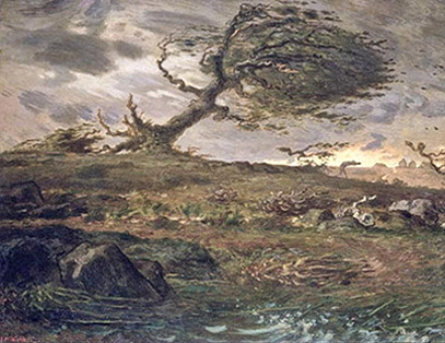'La racha de viento' por Millet, 1873