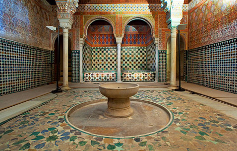 Sala de las camas del baño real en la Alhambra